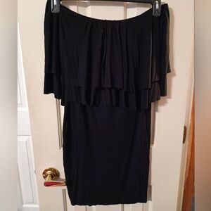 Elegant Black Off-Shoulder Mini Dress